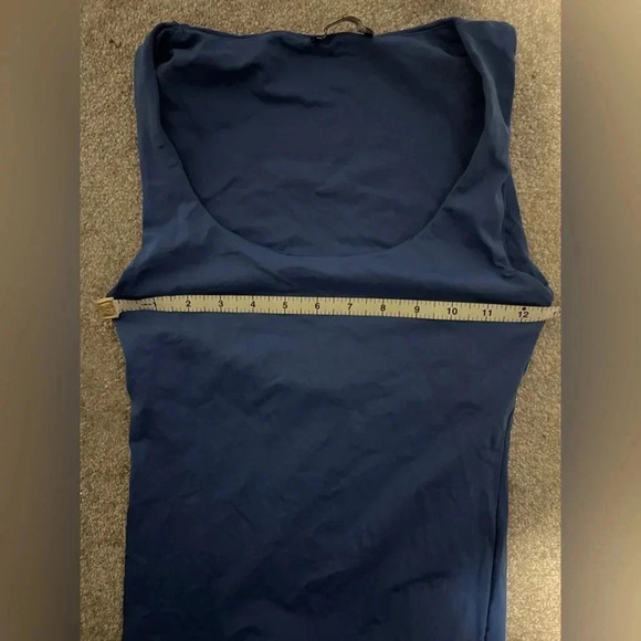 Zara | Square Neck Royal Blue Sleeveless  Top | Size L - Picture 4 of 6